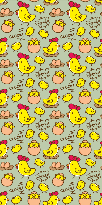 Tappeto vinile giallo con fantasia di uova di pollo - TenStickers