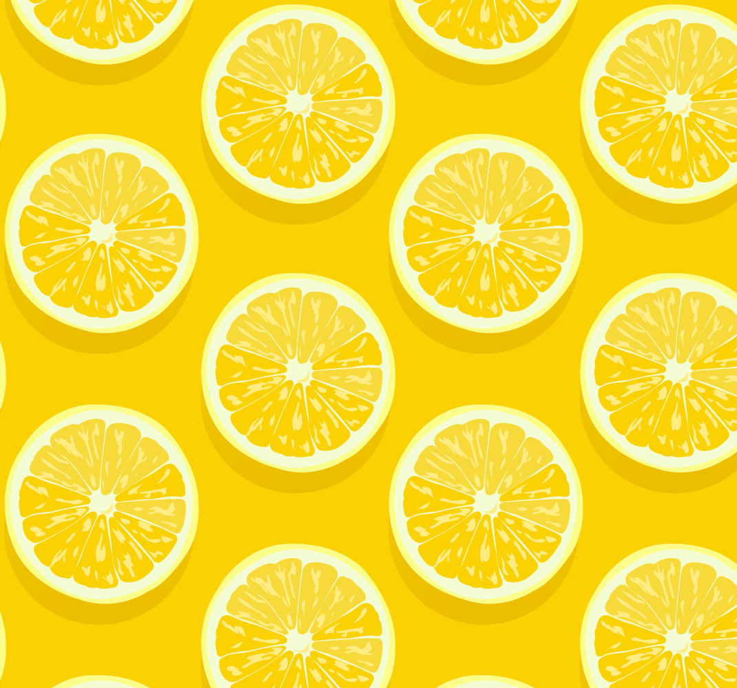 Tappeto vinile giallo limoni a fette - TenStickers