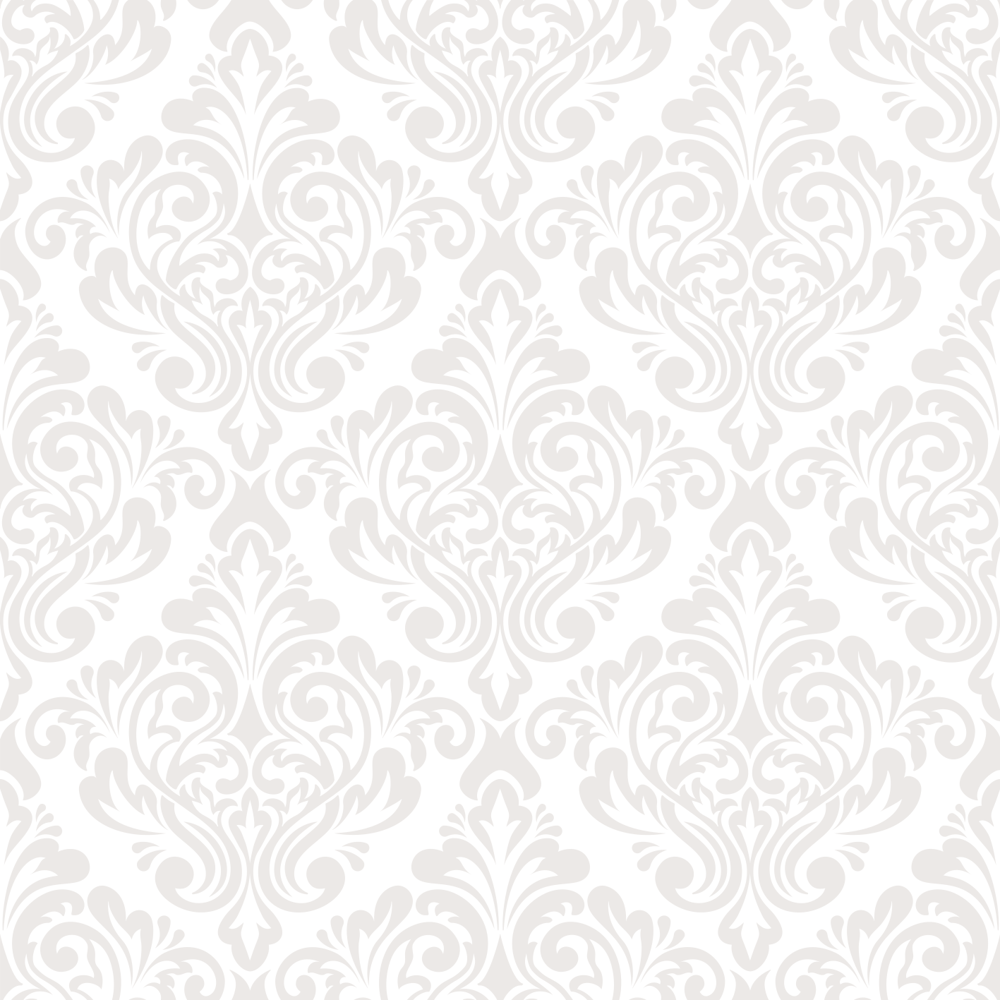 Tappeto vinile bianco damascato bianco - TenStickers