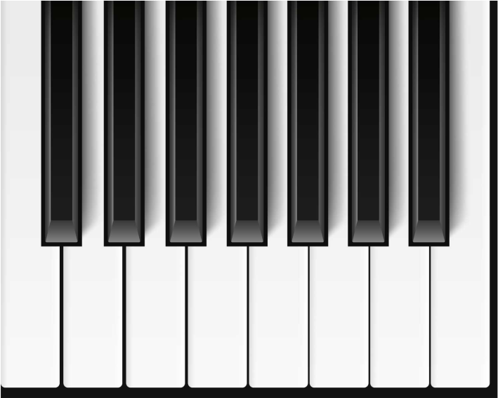 Tappeto vinile bianco tasti del pianoforte - TenStickers