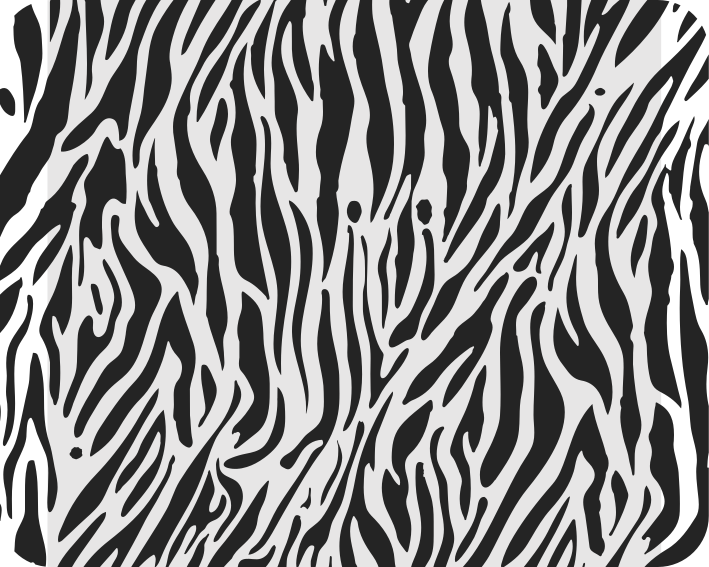 Tappeto vinile bianco motivo zebra - TenStickers
