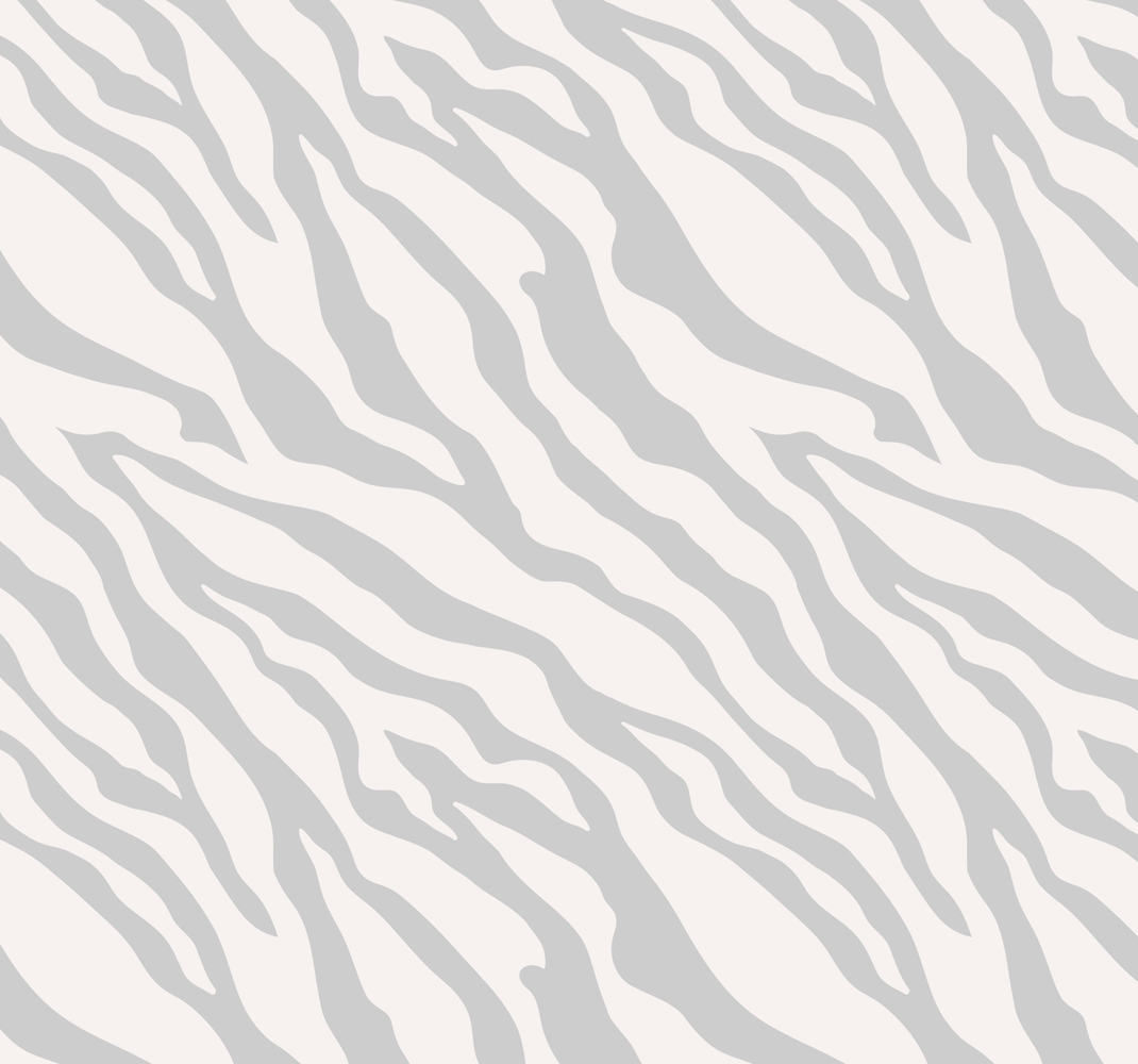 Tappeto vinile bianco motivo zebra grigio chiaro - TenStickers