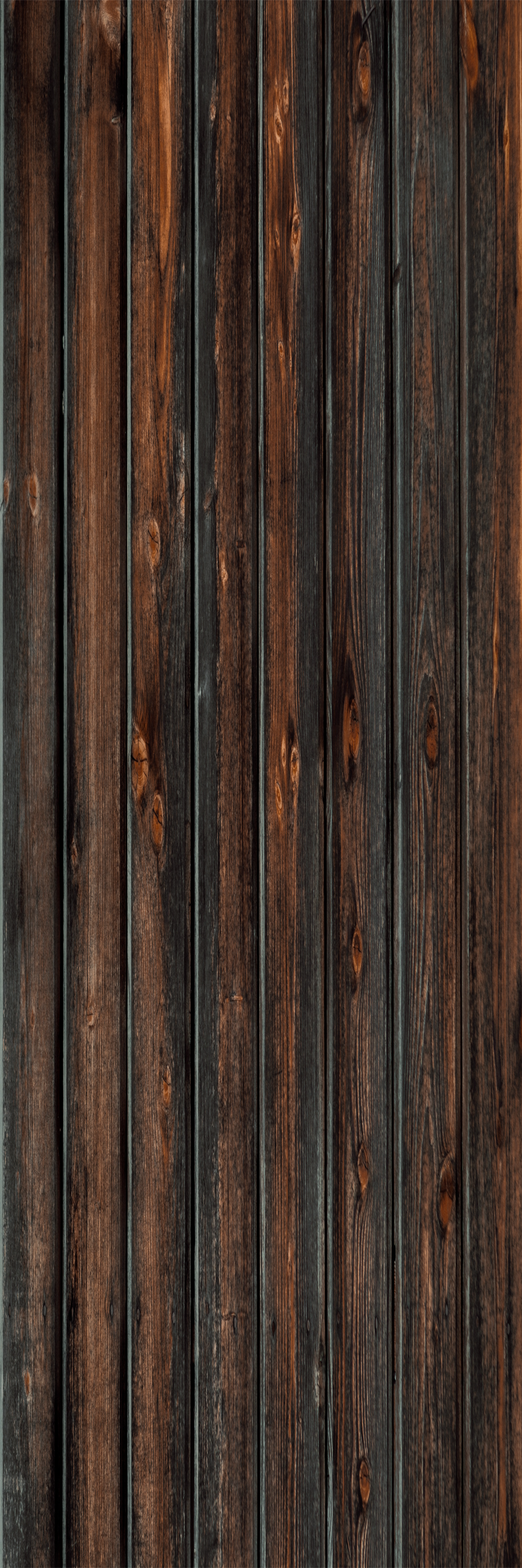 Tappeto vinile marrone stile legno bruciato nero - TenStickers