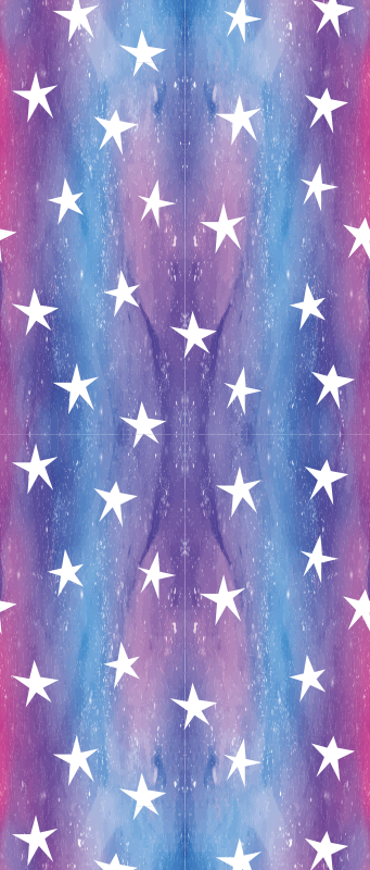 Tappeto vinile viola texture cosmos viola con stelle - TenStickers