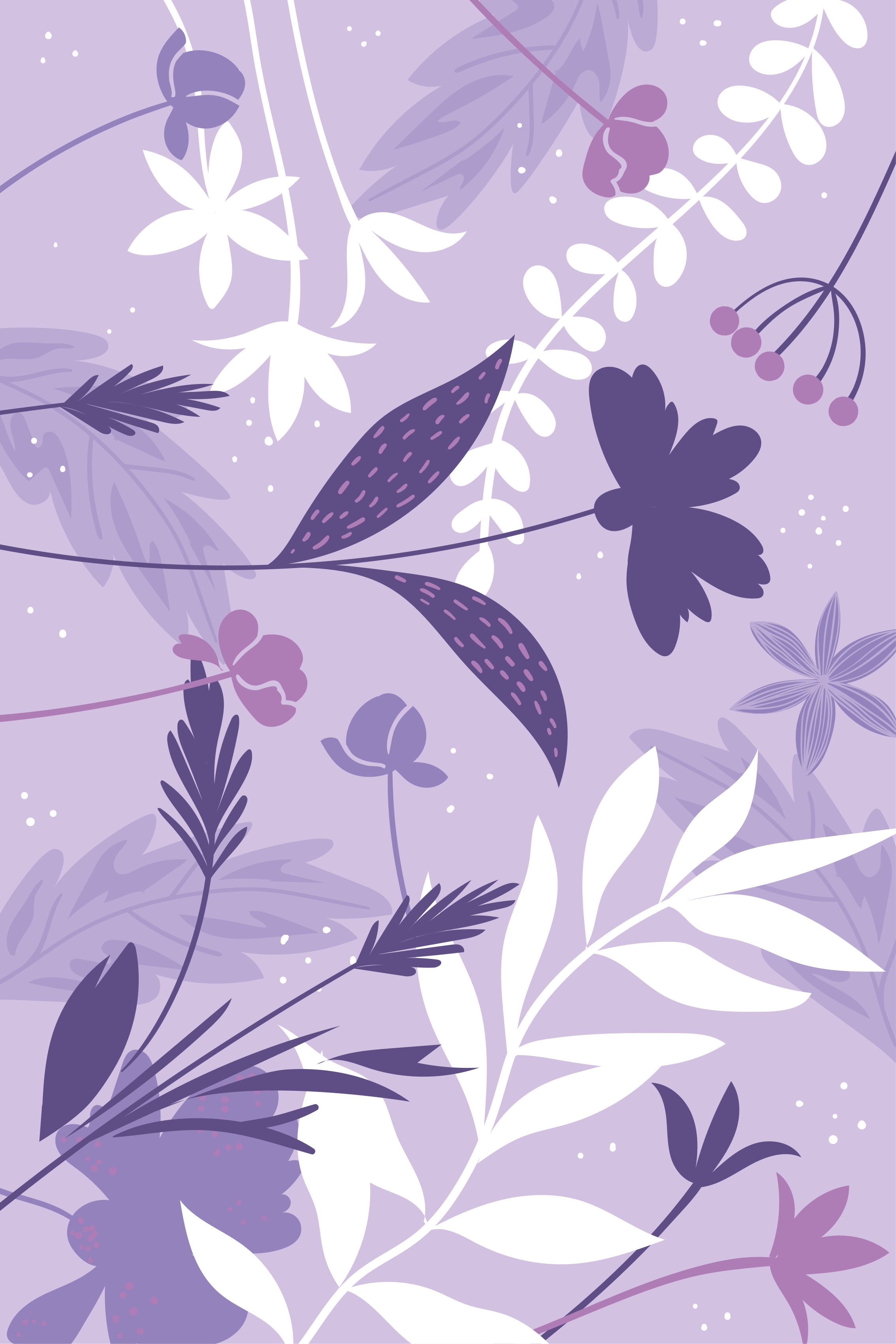 Tappeto vinile viola fiori viola - TenStickers