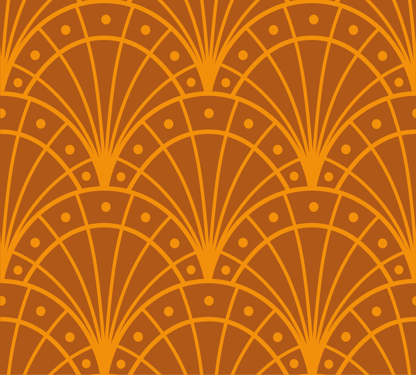 Tappeto vinile arancione e elegante arancione artdeco - TenStickers