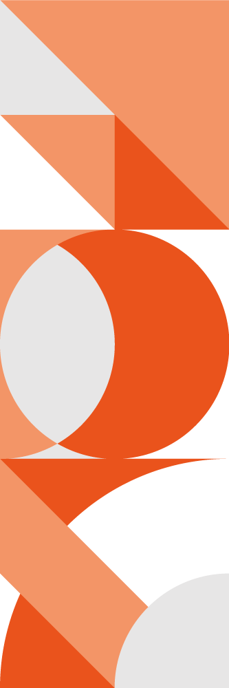 Tappeto vinile arancione blocco colore arancione bianco - TenStickers