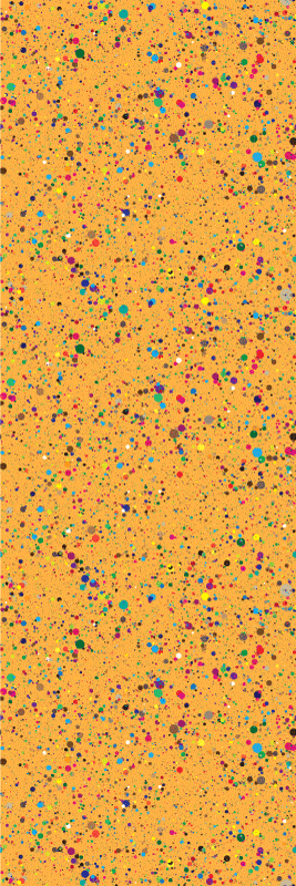 Tappeto vinile arancione piccole esplosioni di colore - TenStickers