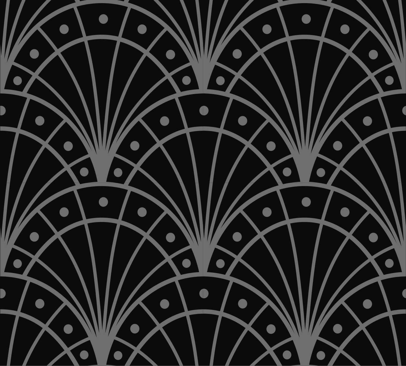 Tappeto vinile nero elegante stile art déco - TenStickers