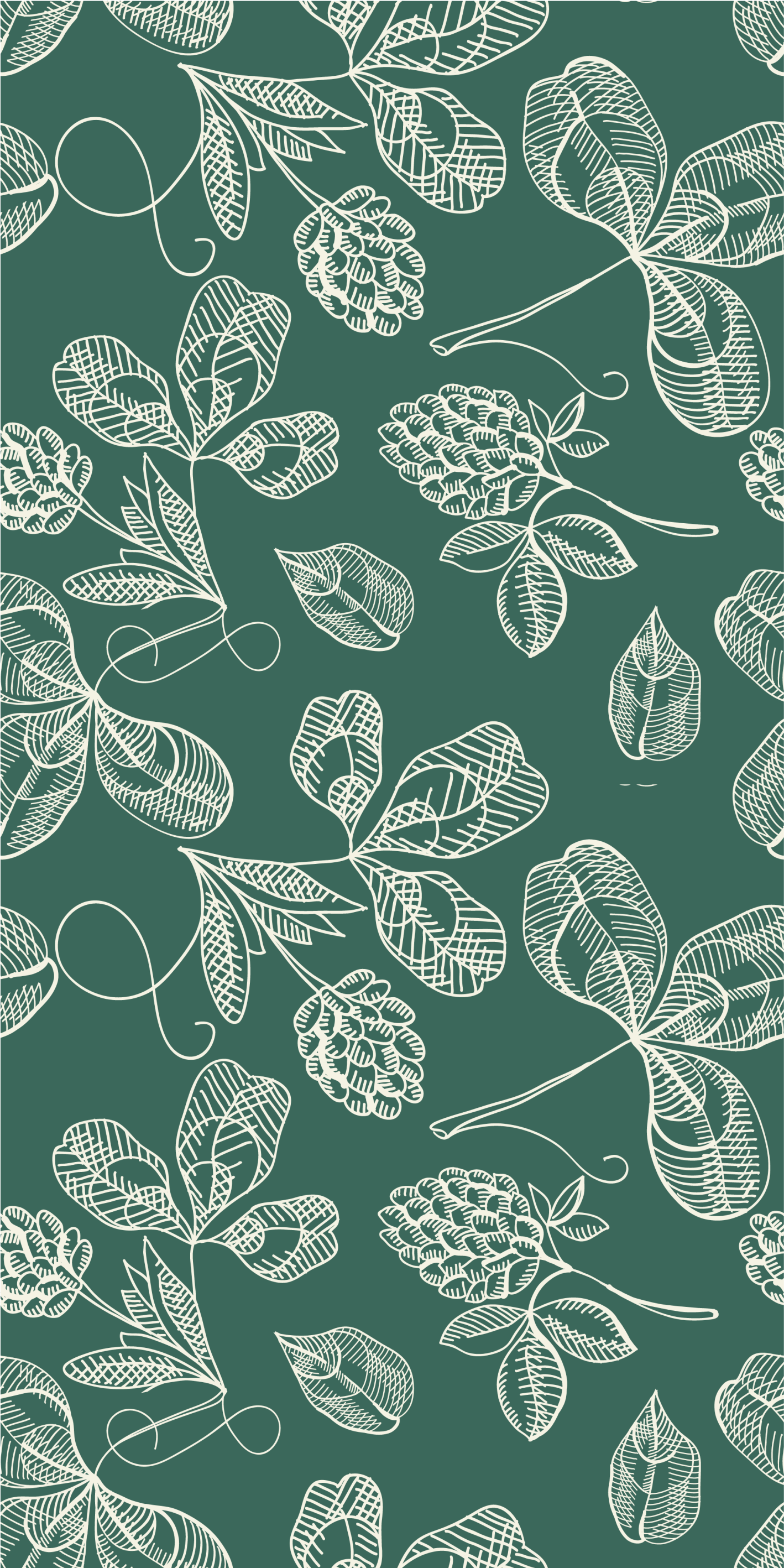 Tappeto vinile verde scarabocchio foglia verde - TenStickers