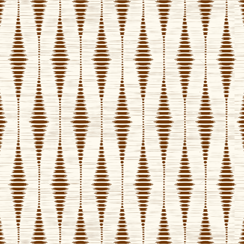 Tappeto vinile esterno marrone cioccolato ikat - TenStickers