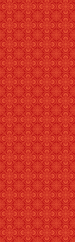 Tappeto vinile rosso motivo indiano rosso - TenStickers