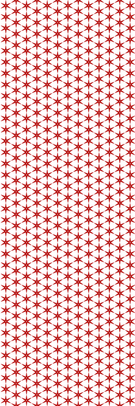 Tappeto vinile rosso stelle coreane rosse - TenStickers