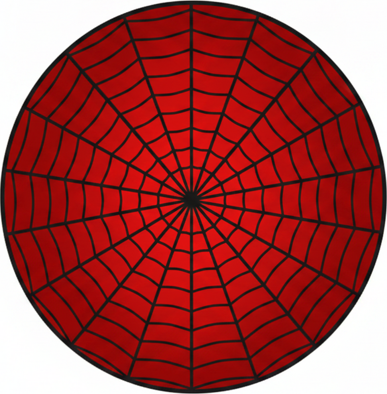 Tappeto vinile rosso ragnatela - TenStickers