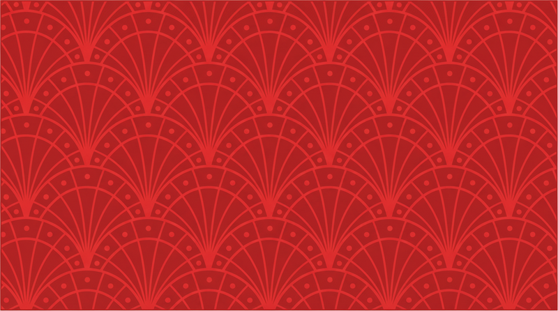 Tappeto vinile rosso e elegante arte déco - TenStickers