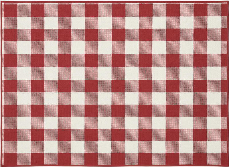 Tappeto vinile rosso decorazione a quadri rossi - TenStickers