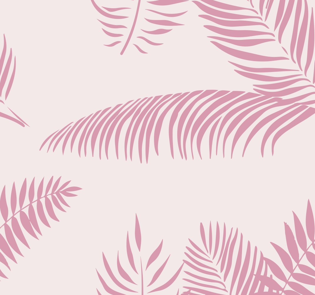 Tappeto vinile rosa grandi foglie di palma - TenStickers