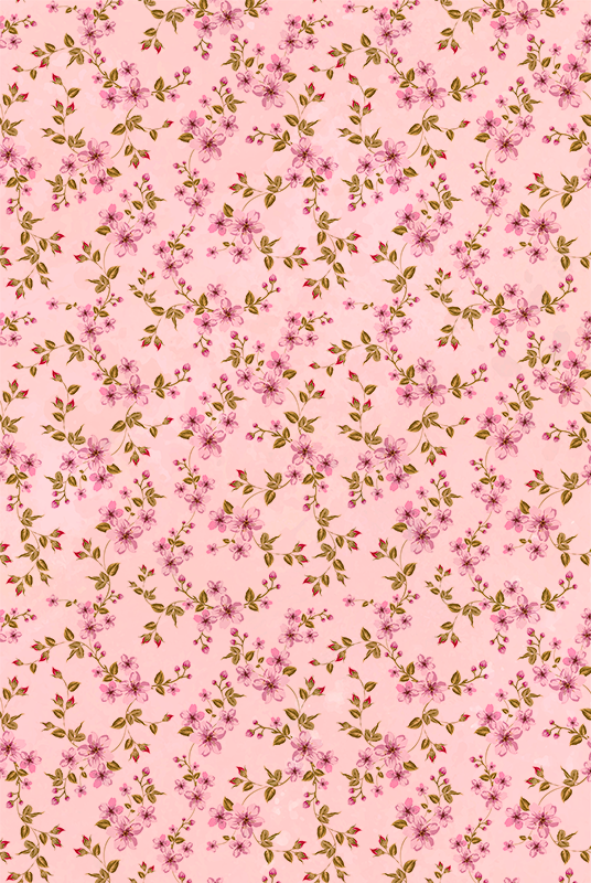 Tappeto vinile rosa fiori rosa acquerello - TenStickers
