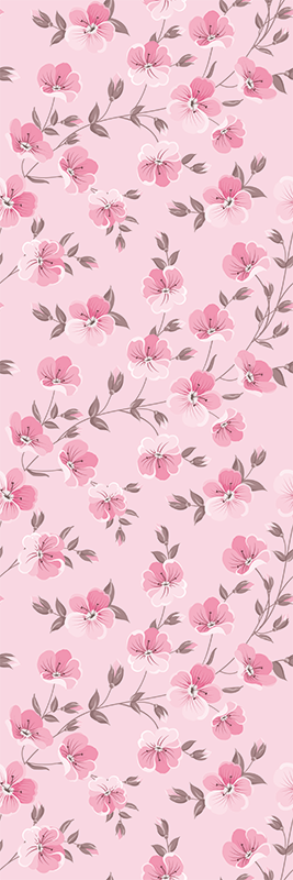 Tappeto vinile rosa fiori rosa carini - TenStickers