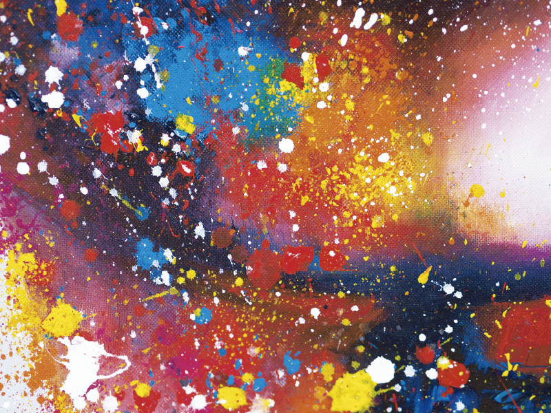 Tappeto in pvc moderno abstract Paint Splash - TenStickers