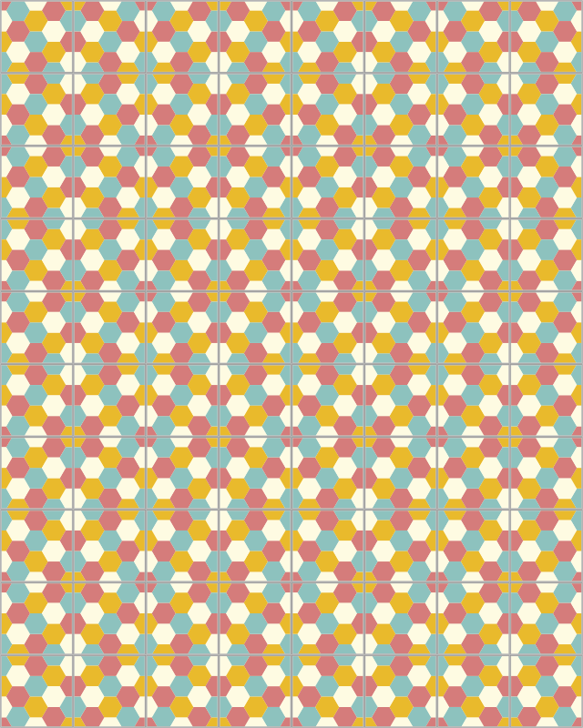 Tappeto vinile geometrico disegno a motivi geometrici - TenStickers