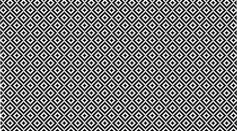 Tappeto in vinile soggiorno disegno geometrico bianco e nero - TenStickers