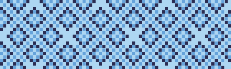 Tappeto vinile geometrico motivo geometrico pixel blu - TenStickers