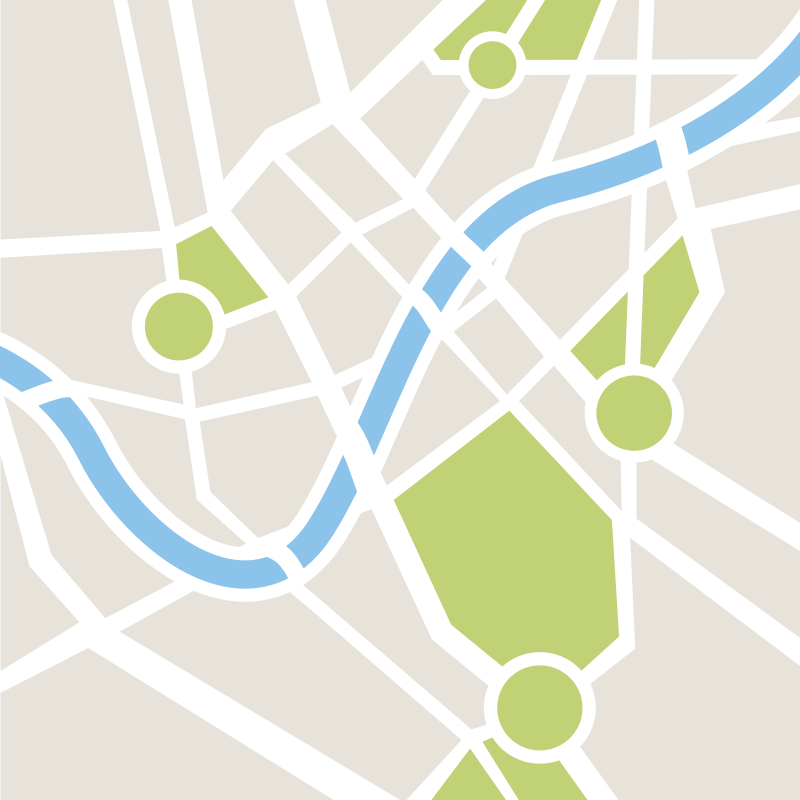 Tappeto vinile per bambini mappa della città parco giochi - TenStickers