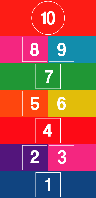 Tappeto vinile giochi campana colorata - TenStickers