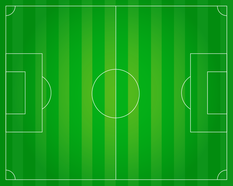 Tappeto vinile giochi concetto di campo da calcio - TenStickers
