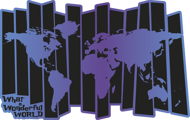 Tappeto vinile mappamondo meraviglioso mondo in vinile - TenStickers