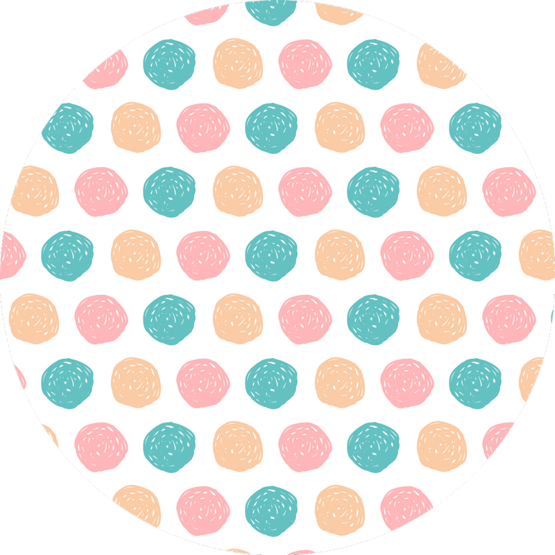Tappeto vinile geometrico fantasia circolare - TenStickers