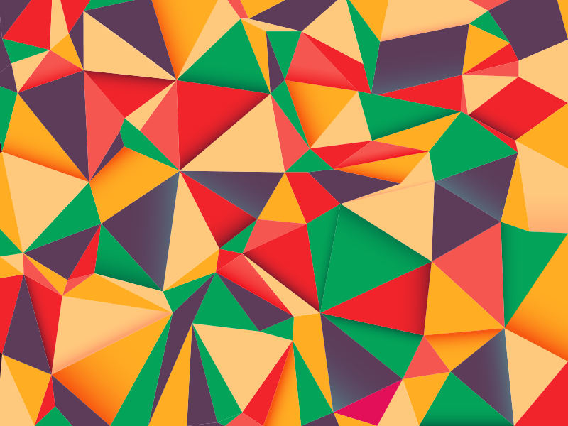 Tappeto vinile geometrico composizione triangolare colorata - TenStickers