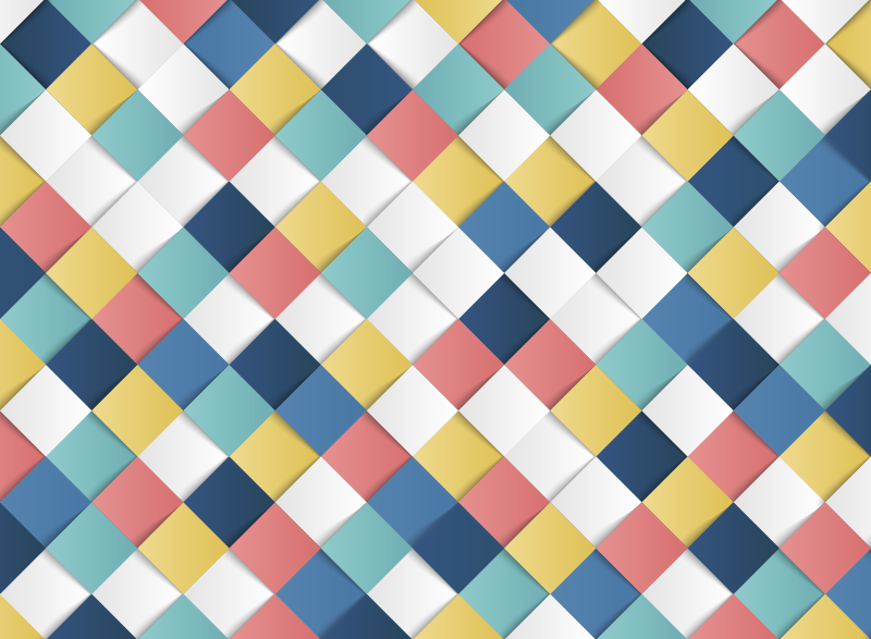 Tappeto vinile geometrico motivo arlecchino colorato - TenStickers