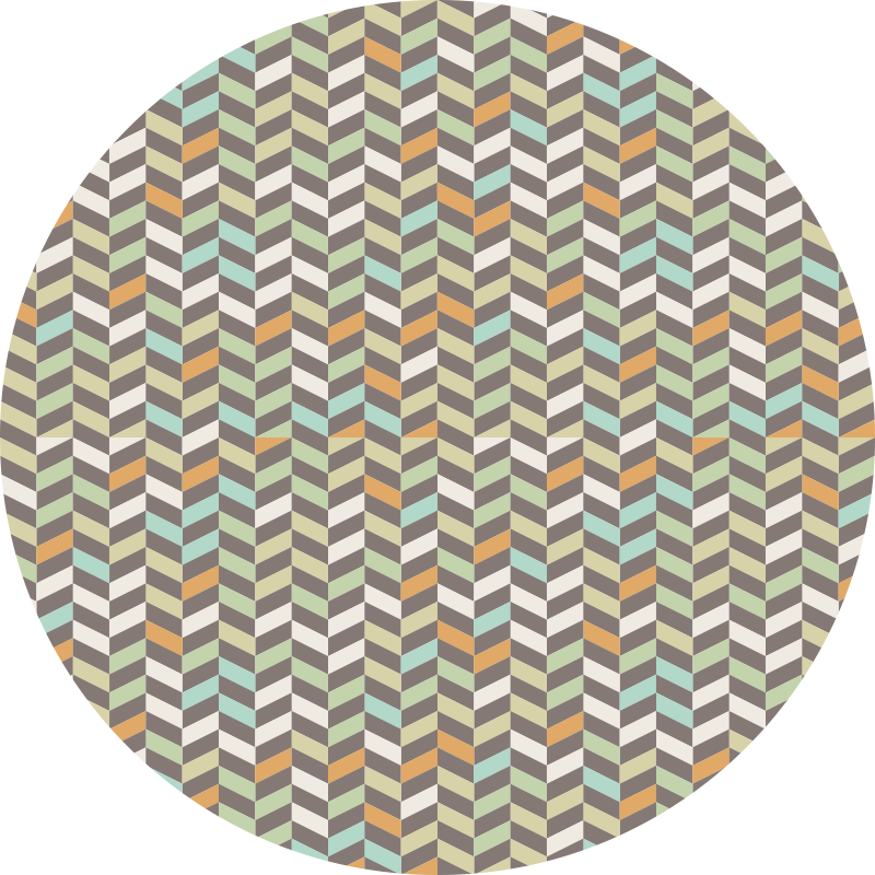 Tappeto vinile geometrico cerchio dello spettro chevron - TenStickers