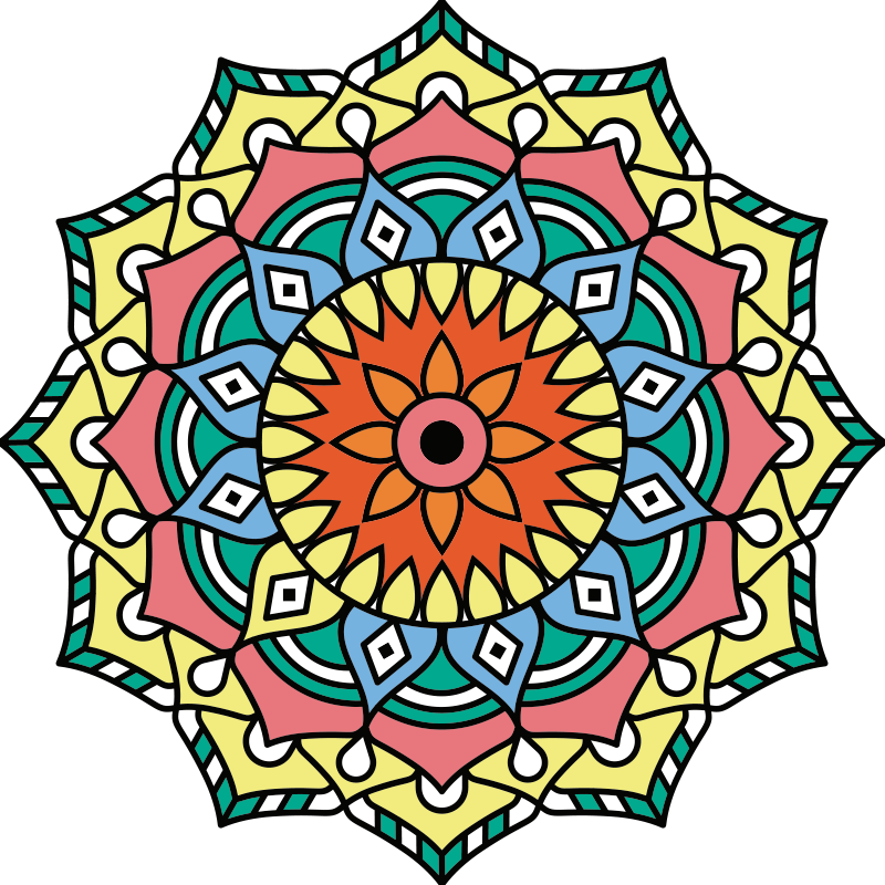 Tappeto vinile Mandala ispirato al mandala - TenStickers