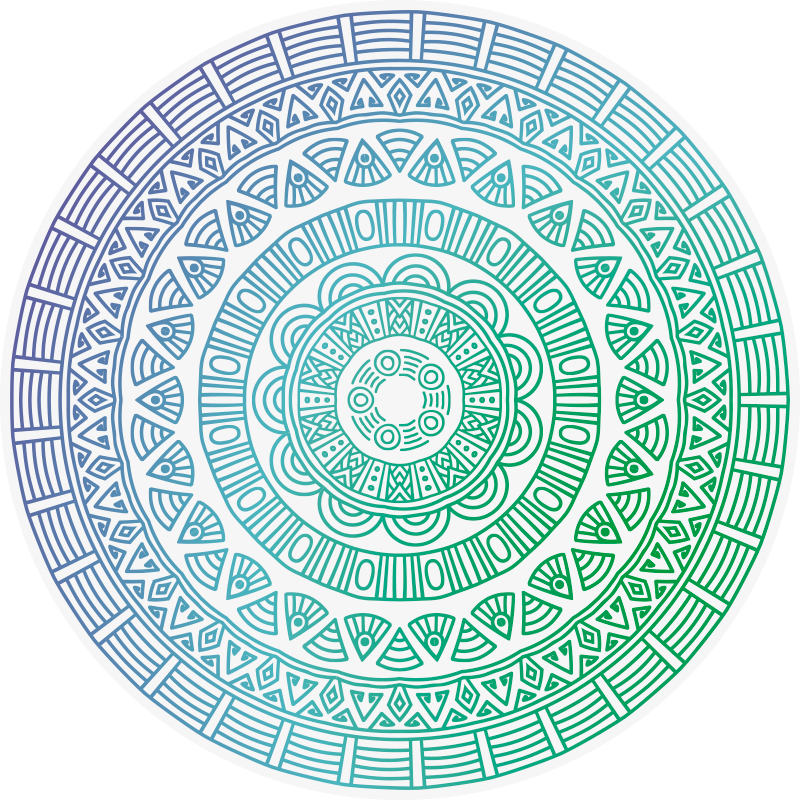 Tappeto vinile Mandala modello circolare mandala - TenStickers