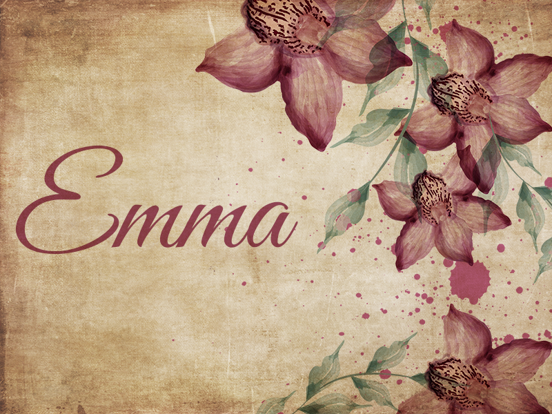 Tappeto vinile con nome fiori personalizzati - TenStickers