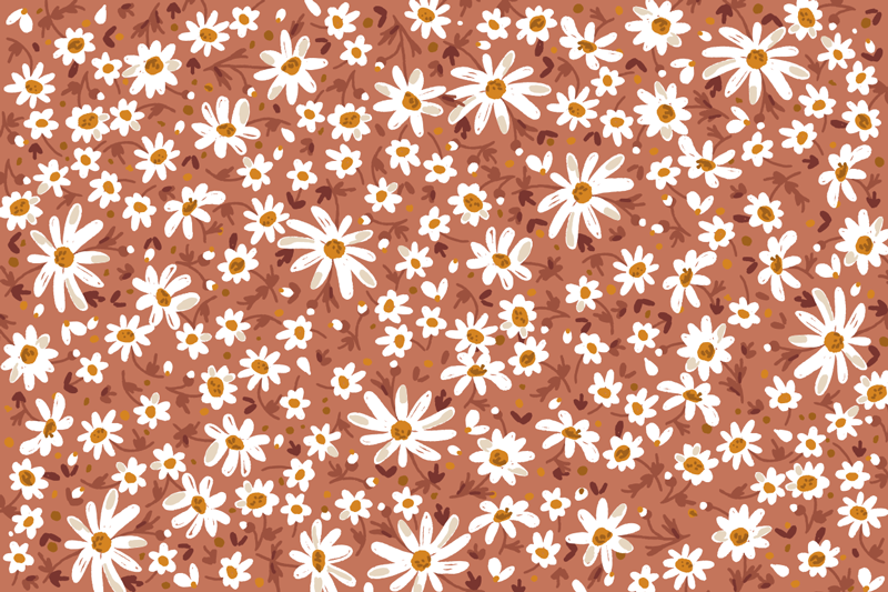 Tappeto vinile fiori motivo floreale margherita - TenStickers
