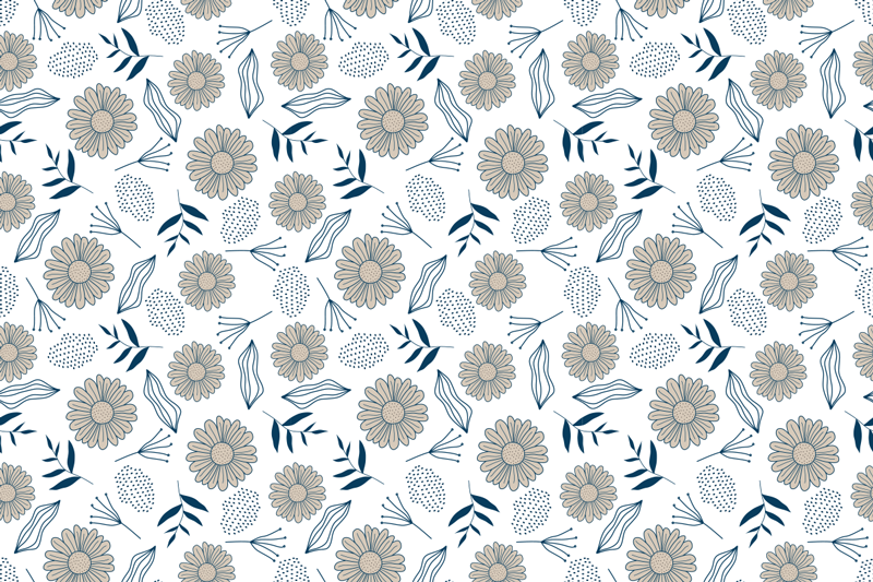 Tappeto vinile fiori motivo botanico floreale - TenStickers