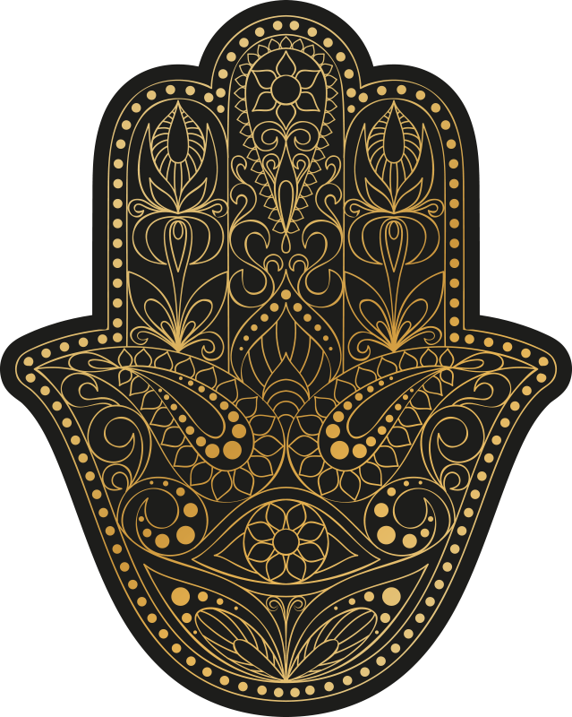 Tappeto vinile Mandala hamsa ornamentale - TenStickers
