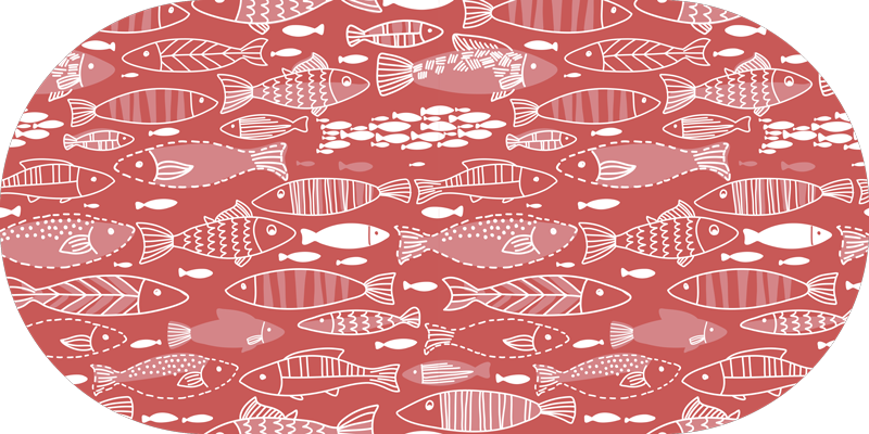 Tappeto vinile animali decorazioni a motivi di pesci - TenStickers