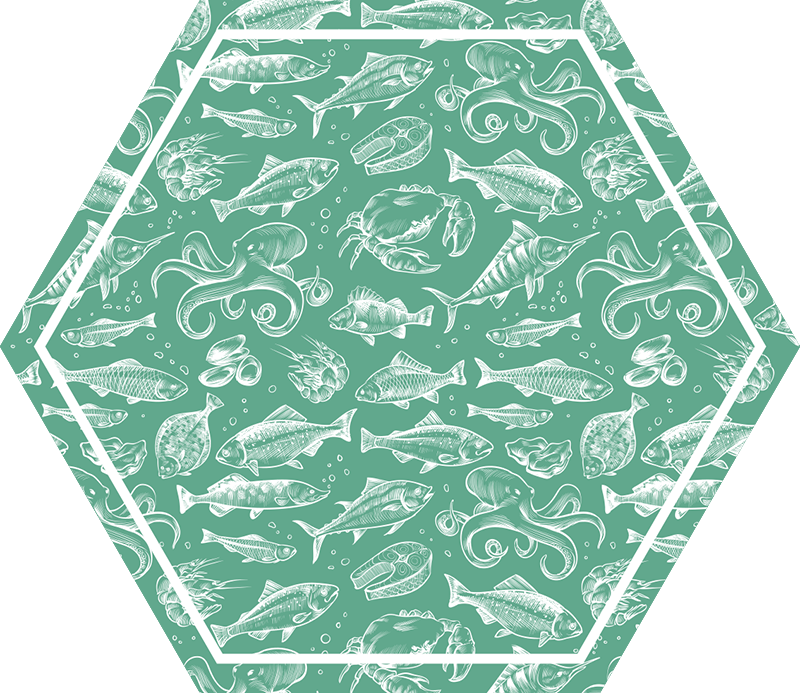 Tappeto vinile animali incanto acquatico - TenStickers