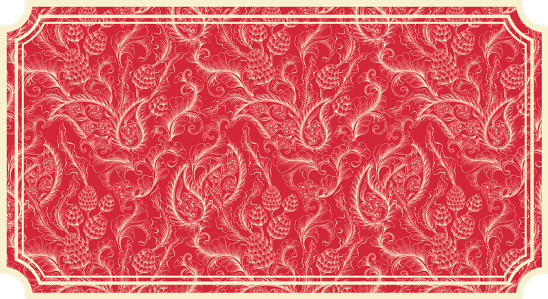 Tappeto vinile rosso paisley ornato - TenStickers