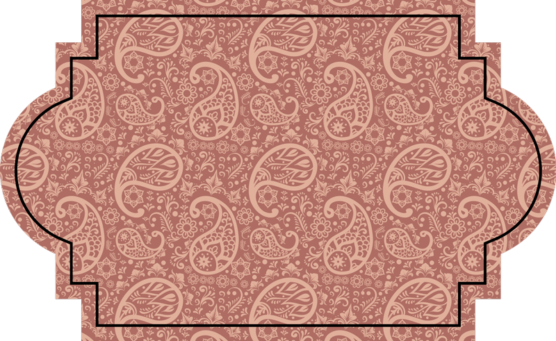 Tappeto vinile motivi design sagomato paisley - TenStickers