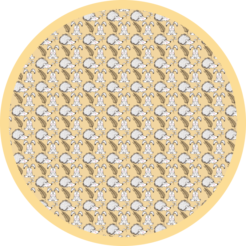 Tappeto vinile bebé illustrazione del riccio - TenStickers