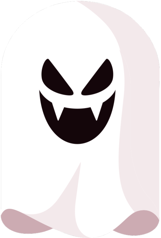 Tappeto vinile Halloween fantasma monocromatico - TenStickers