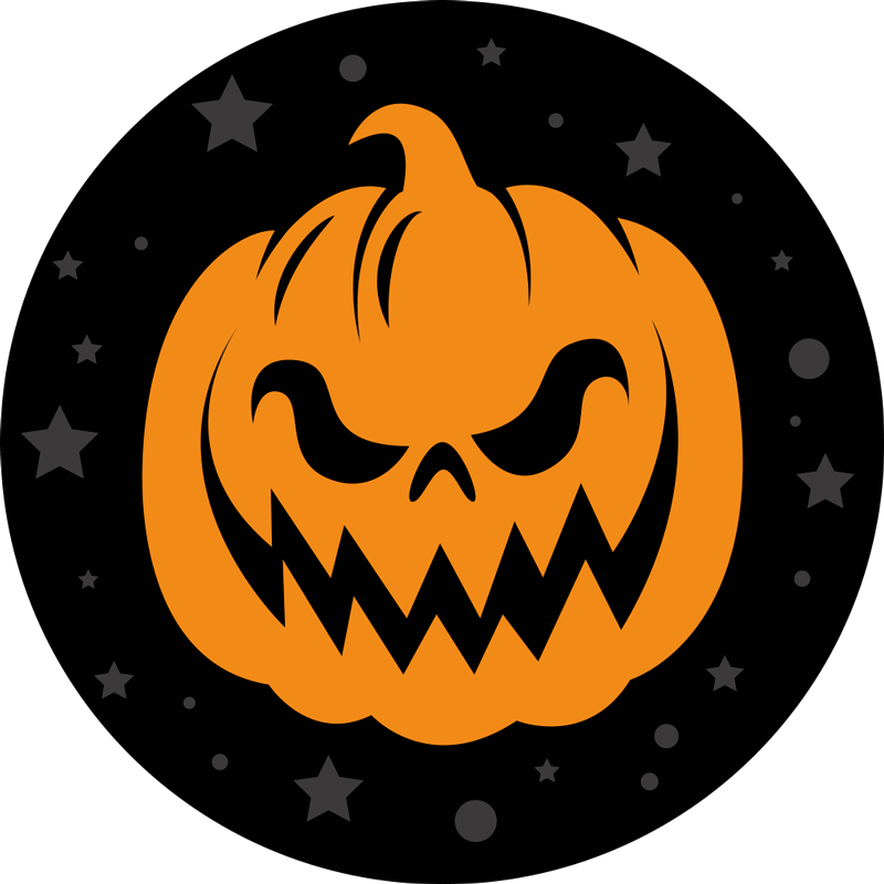 Tappeto vinile Halloween zucca spettrale - TenStickers