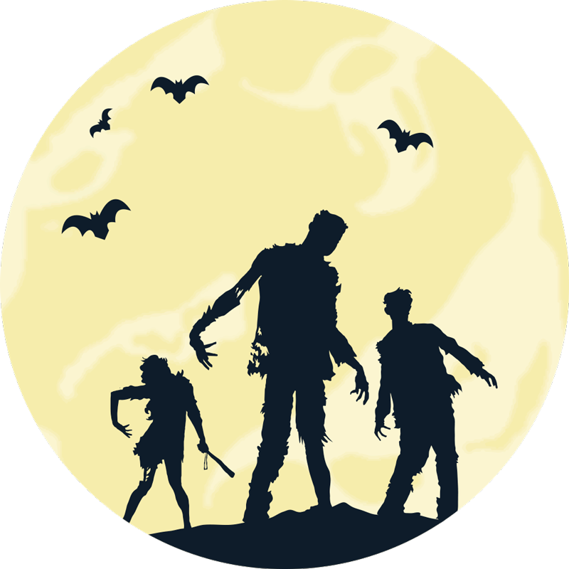 Tappeto vinile Halloween sagome di halloween - TenStickers