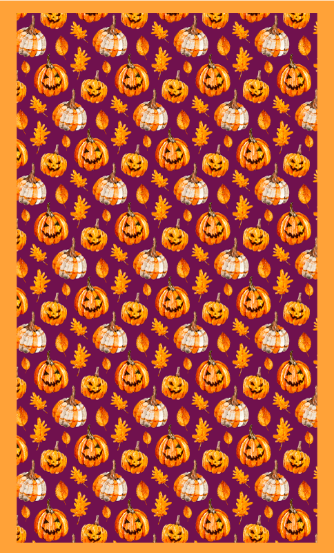 Tappeto vinile Halloween modello di zucca - TenStickers
